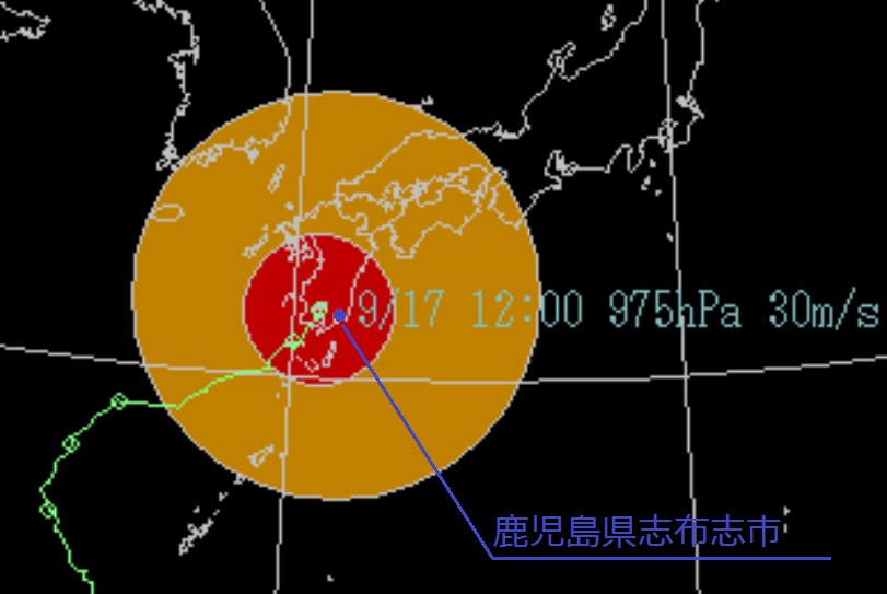 台風18号進路